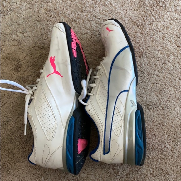 Puma white/blue/pink sneakers - Picture 3 of 4
